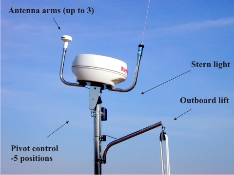 Pivoting antenna top mount